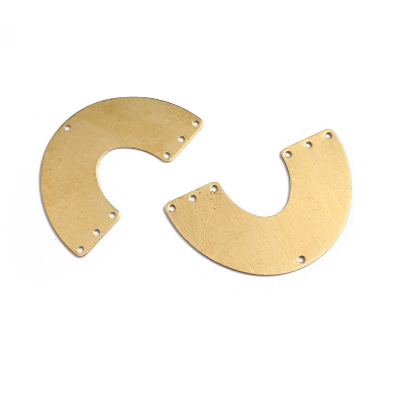 

Необработанная латунная подвеска в форме свода стопы, 10 шт./лот, геометрические пористые подвески, соединители для самодельных сережек ручн...