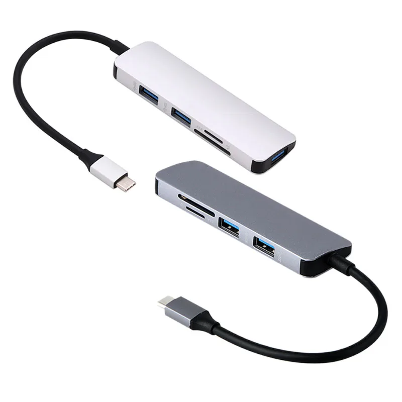 Алюминиевый концентратор USB Type-C на 3 порта 0 TF кардридер конвертер кабель для