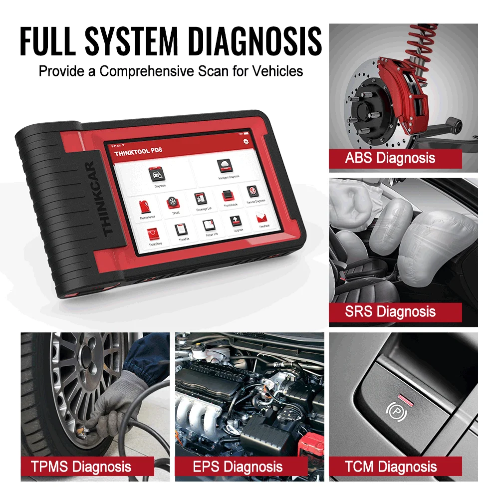 THINKCAR Thinktool PD8 Профессиональный сканер OBD2 28 Сервис сброса ECU Coding Code Reader Полная