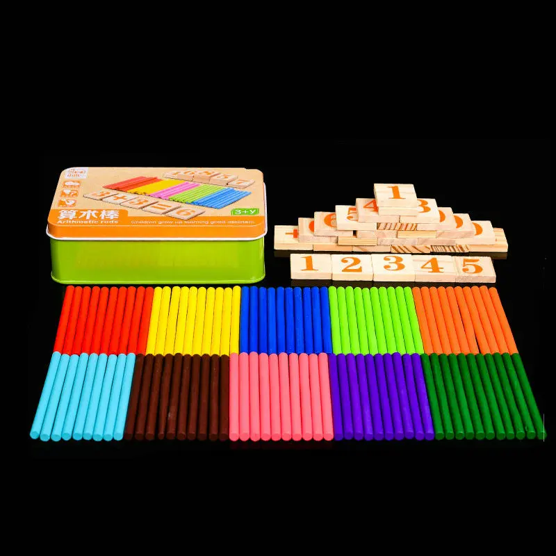 Бесплатная доставка 0-9 цифровой блок арифметический счет Обучающие палочки
