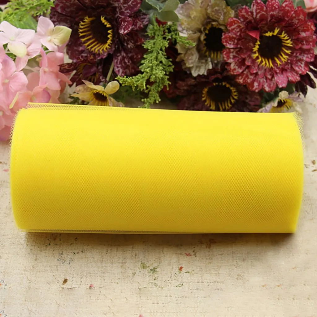 Yellow 1 шт. разноцветная настольная юбка посуда ткань Свадебные украшения детский душ вечерние тюлевые юбки-пачки для стола ing Home Textileth - Цвет: Yellow