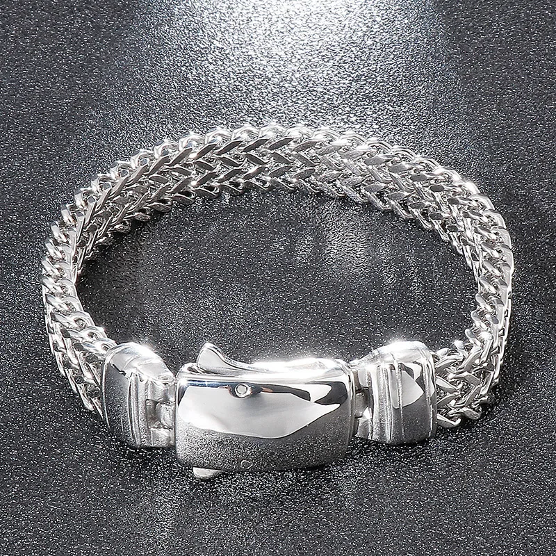 

Trendy men's fashion 316L stainless steel bracelet, personalized creative keel chain men's bracelet