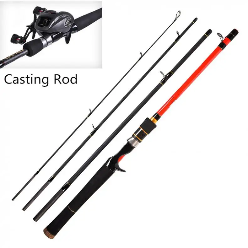 2 1 м 4-секционная Удочка из углеродного волокна Ультралегкая портативная удочка