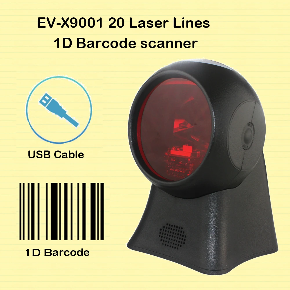 

EVAWGIB EV-X9001 20 laser lines automatic 1D barcode scanning platform high quality barcode scanner 1D barcode reader