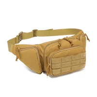 tactical molle waist bag men casual nylon unisex hunting bag waist packs 4 pockets fanny pack travel storage chest leg bags