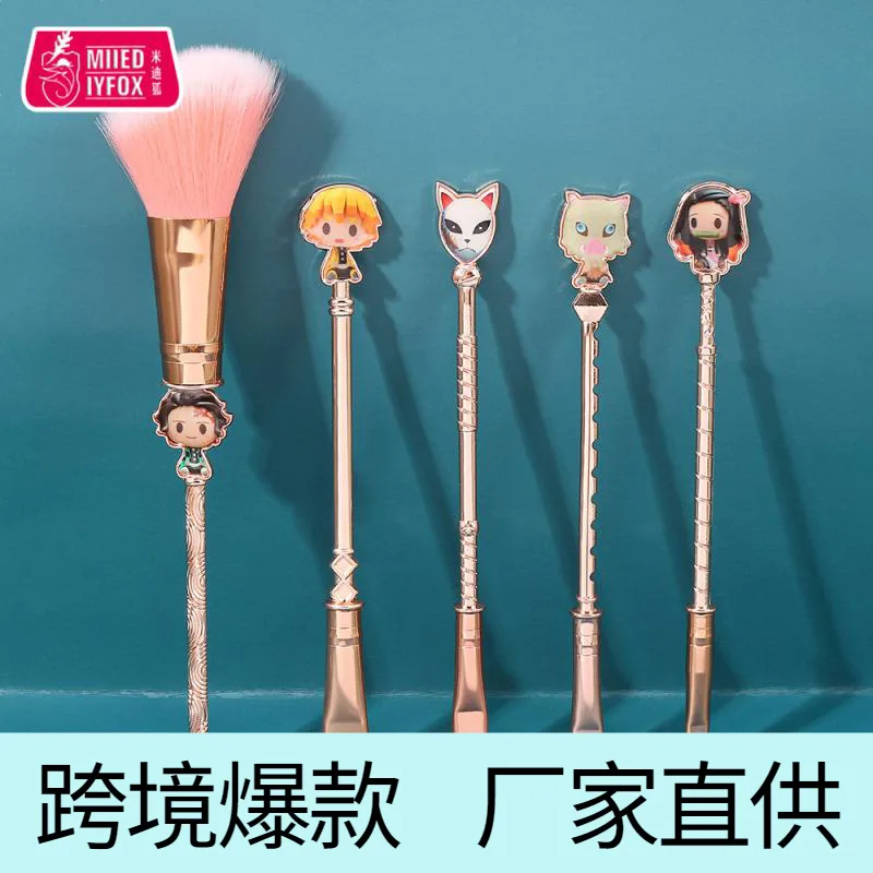 

NEW Anime Cosmetic brush Demon Slayer Kamado Tanjirou Nezuko Action Figures Model Toys Zenitsu Figurine Inosuke Kimetsu No Yaiba