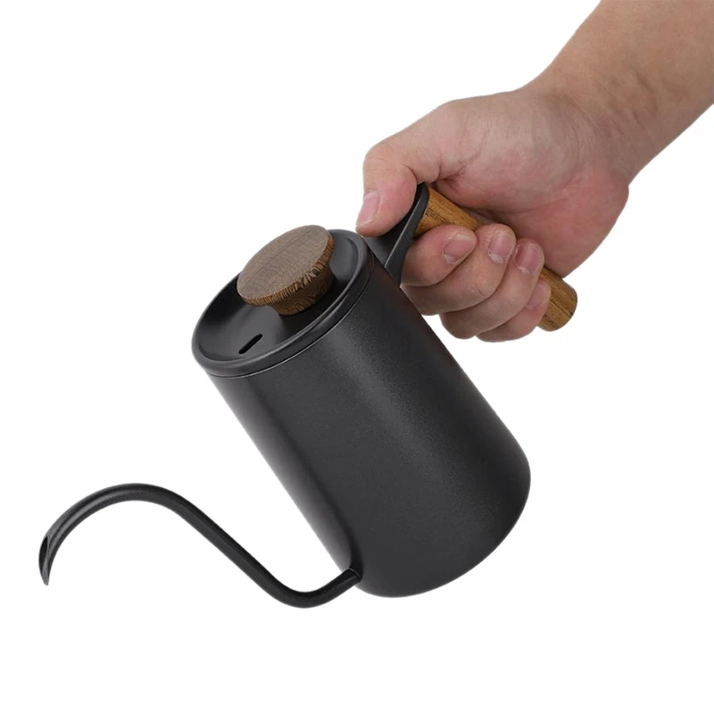 

350Ml Fashion Stainless Steel Handle Drip Coffee Pot Long Gooseneck Spout Kettle Cafe Tools