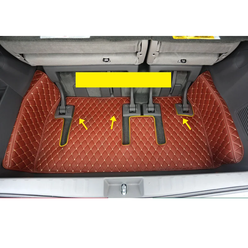 Кожаный коврик для багажника автомобиля подкладка груза Toyota Sienna 2011 2012 2013 2014 2015 2019