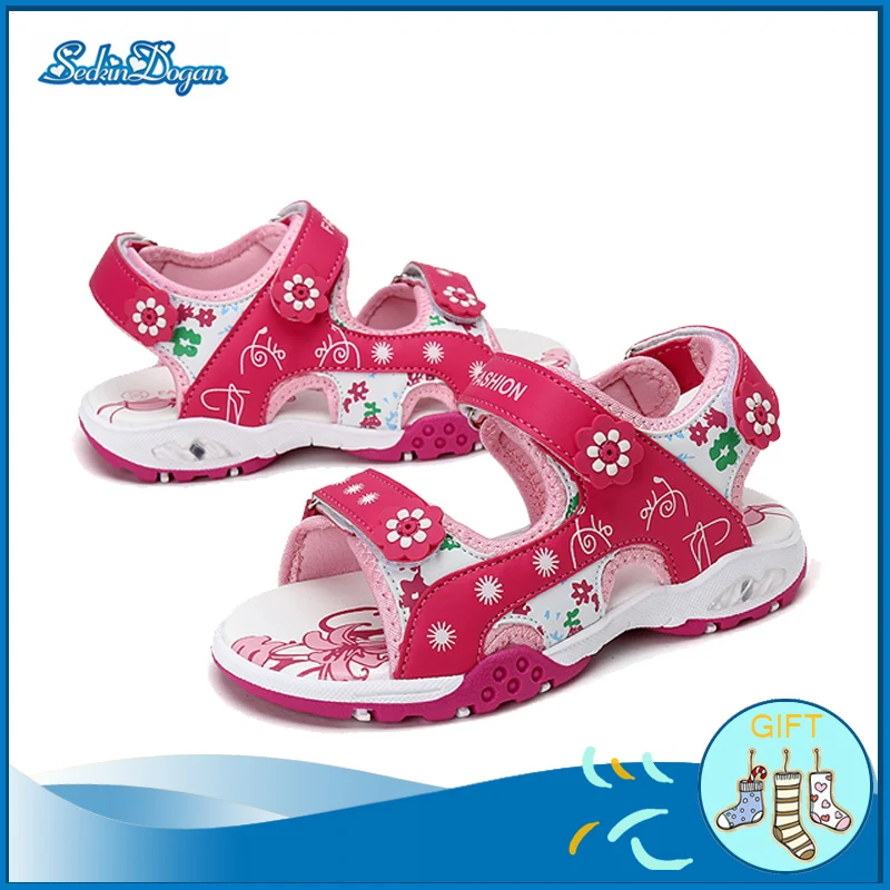 

Kids Sandals Summer Girls Beach Sandals Cute Flowers Children's Sandals Soft Comfortable Baby Sandal Princess Shoes