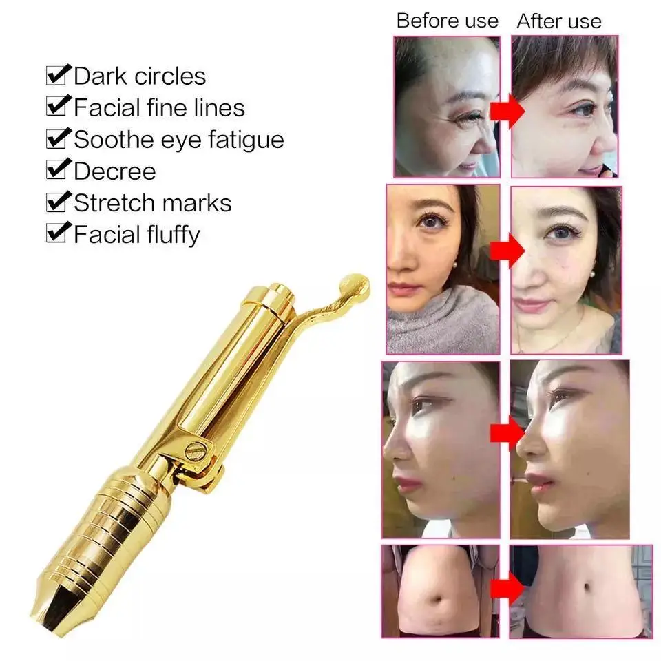 

24K Gold Hyaluron Pen for Anti Wrinkle Lip Lifting Atomizer Skin Rejuvenation Hyaluron Gun