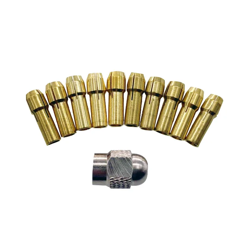 

11pcsbrass Chuck Miniature Electric Drill Electric Grinding Head Accessories Small Motor4.8mmcopper Core Chuck