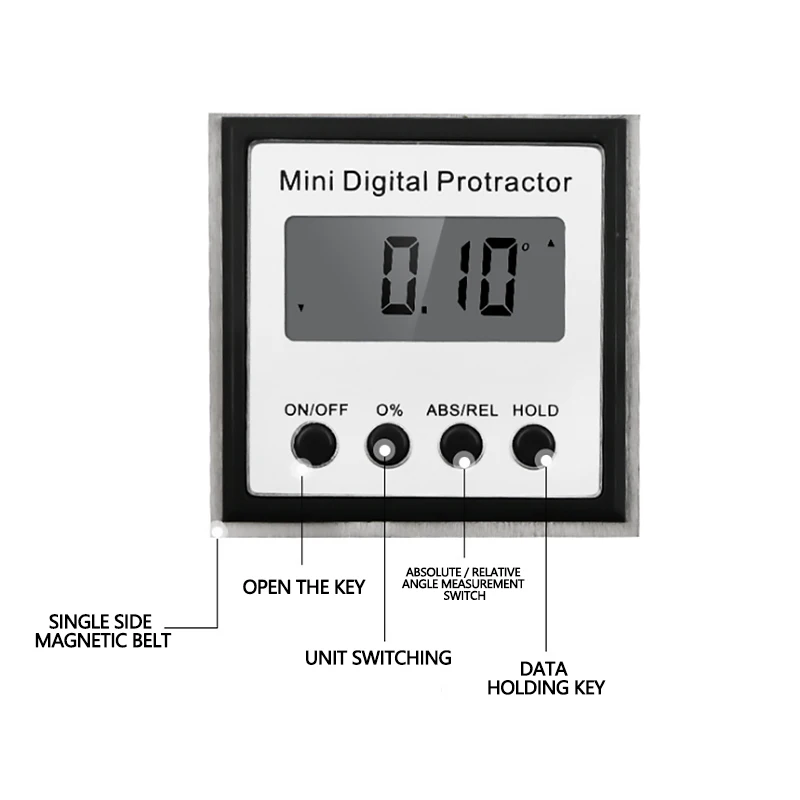 Цифровой угломер транспортир инклинометр магнитный измерительная маска с