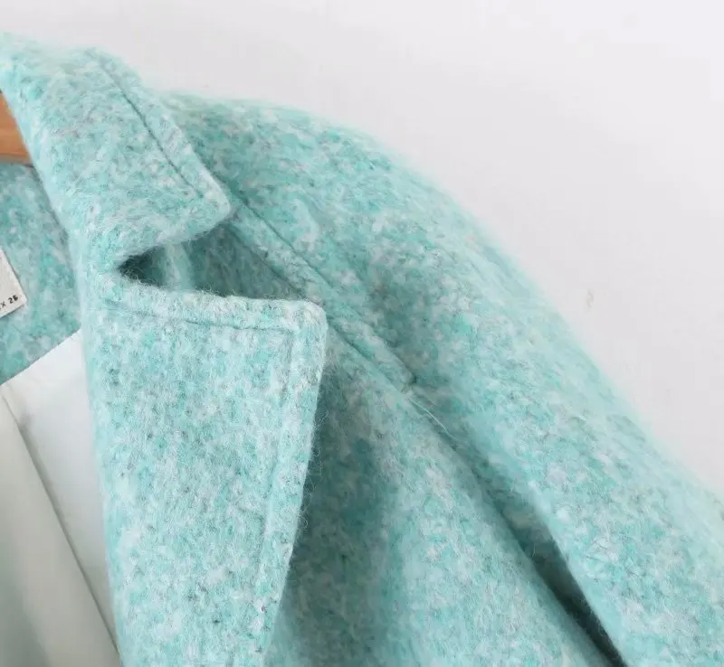 ROHOPO топ с зазубренным воротником на одной пуговице однотонная Шерстяная Смесь