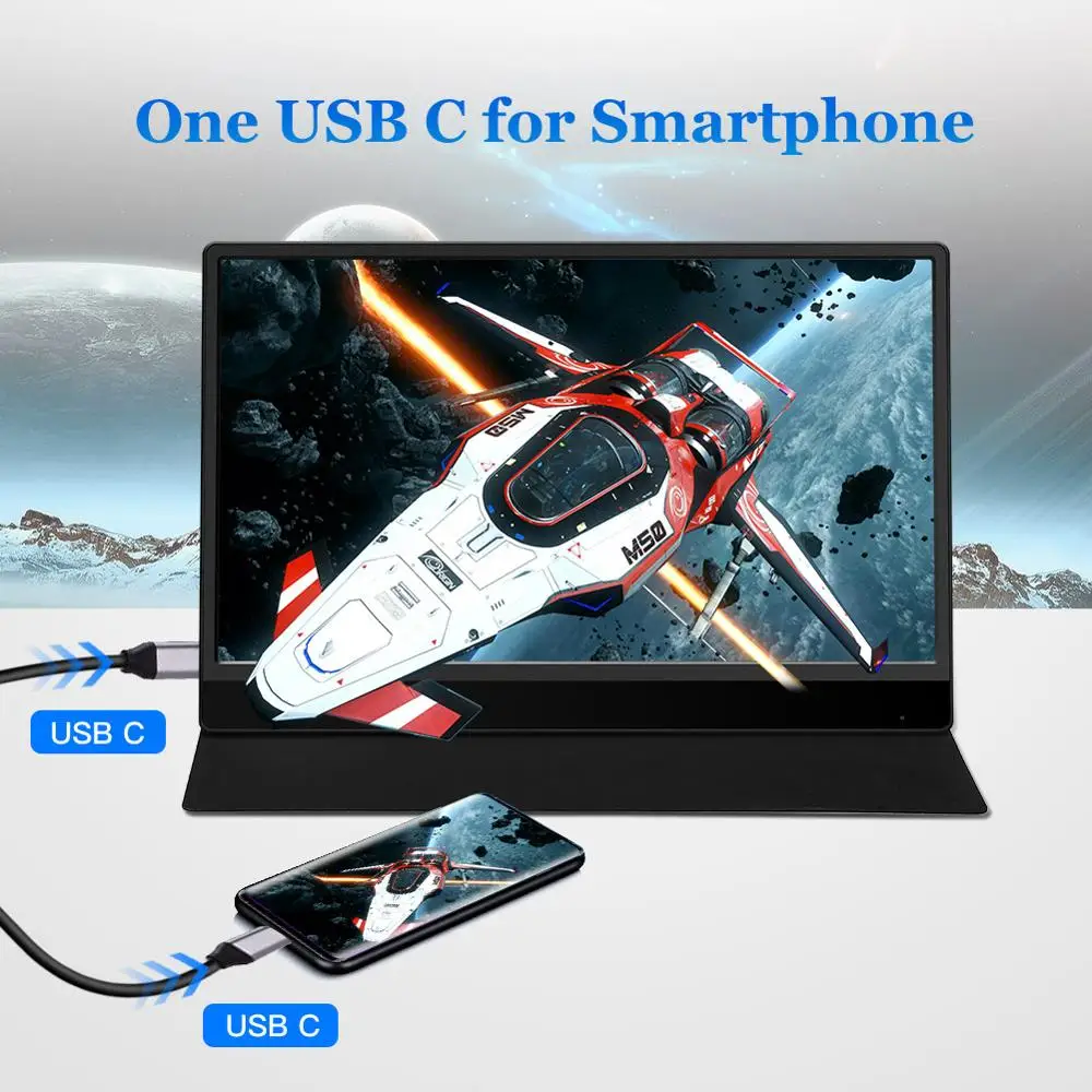 구매 Eyoyo-EM13R IPS HDR 휴대용 게임 모니터, 13.3 1080P HDMI USB C 두 번째 노트북 PC LCD 화면 디스플레이 전화 Xbox 스위치 PS4