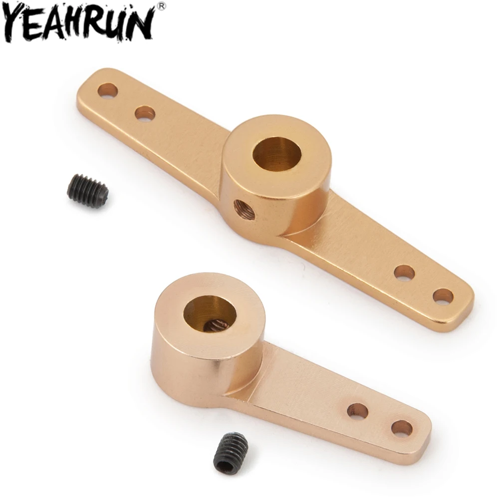 

YEAHRUN Brass Steering Arm Single&Dual Steering Servo Arm 3.1/4.1/5.1mm for RC Car Boat Servo Roker Arms Rudder Upgrade Parts