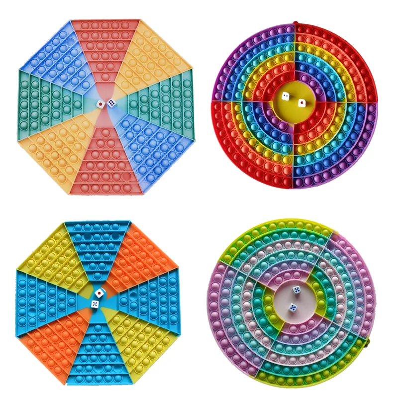 

Big Pop Game Board Fidget ToySimple Bubbles Fidget Popper Dice Game Board Toy for Parent-Child Time Stress Relief for 2-8 Kids