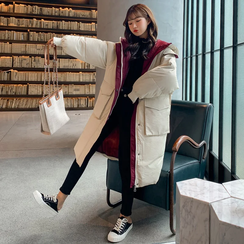 Женская модная брендовая парка Timis Li зимняя длинная куртка простая дизайнерская