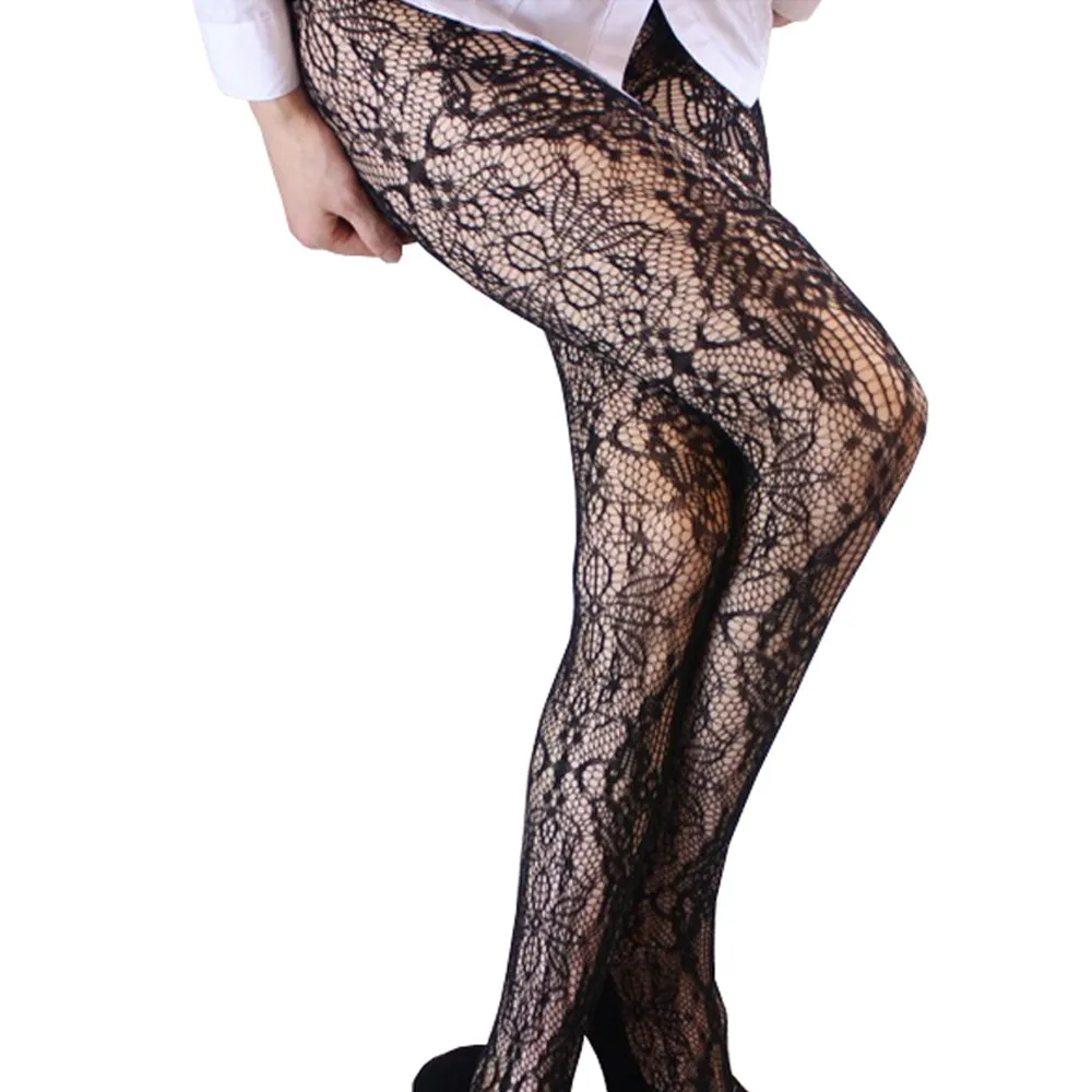 

Sexy Women PantyhoseTights Fashion Women's Lace Mesh Net Pattern Fishnet stockings Translucent Flexible Unbreakable