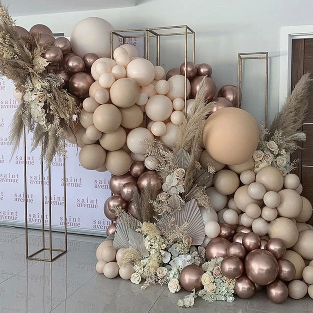 

Baby Shower Balloons Garland Coffee Brown Balloon Arch KIt Wedding Birthday Decorations Blush Anniversary Party Decoration