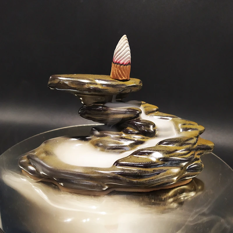 

The Skyrocket Backflow Incense Burner Ceramic Cone Censer Lucky Office Furnace Home Decor Teahouse Ornament Incense Base