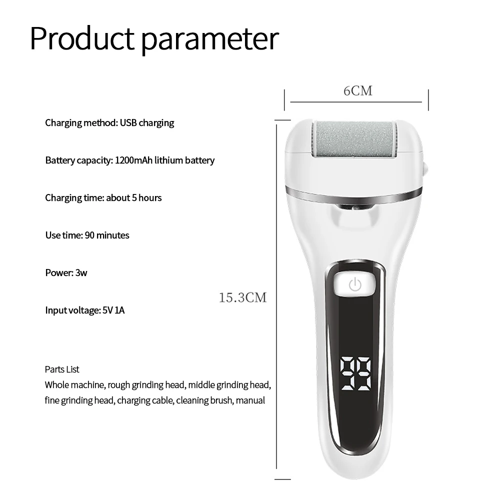 

Foot File Callus Remover Machine Pedicure Device Foot Care For Heels Remove Dead Skin Professional Hard Skin Callus Remover