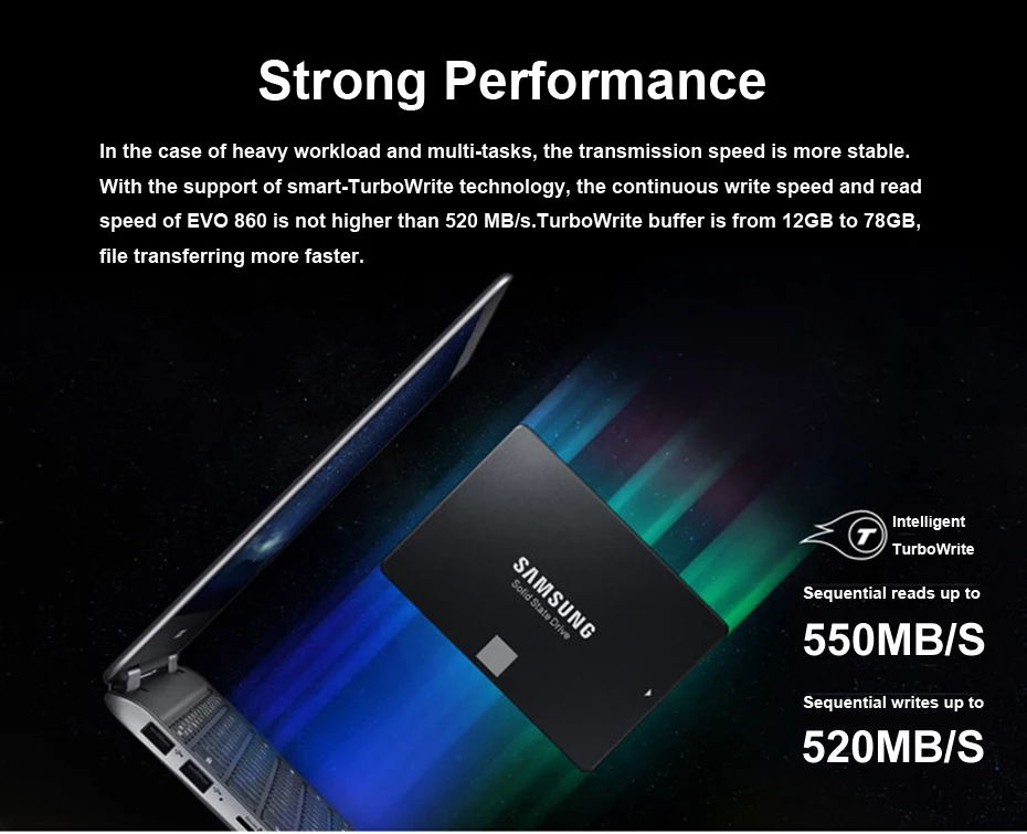 SAMSUNG Internal Solid State Disk 860 EVO SSD 250GB 500GB 1TB TLC SATA III 2.5 Inch HDD for Laptop