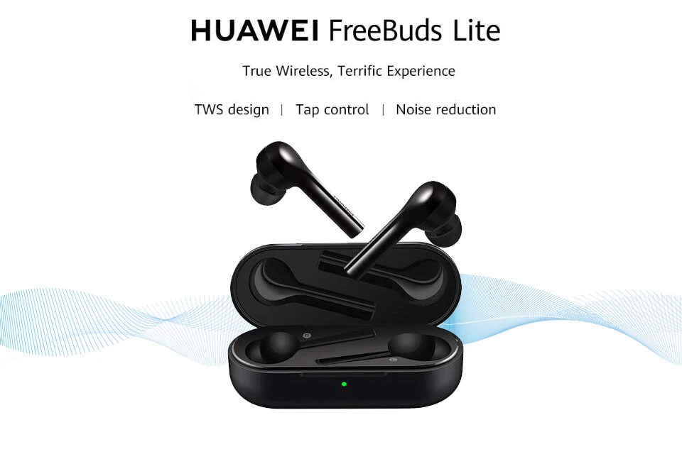 Черный Оригинальные беспроводные наушники HUAWEI FreeBuds lite с двойным кликом управления с зарядным устройством IP54 HUAWEI freebuds enjoy - Цвет: Черный