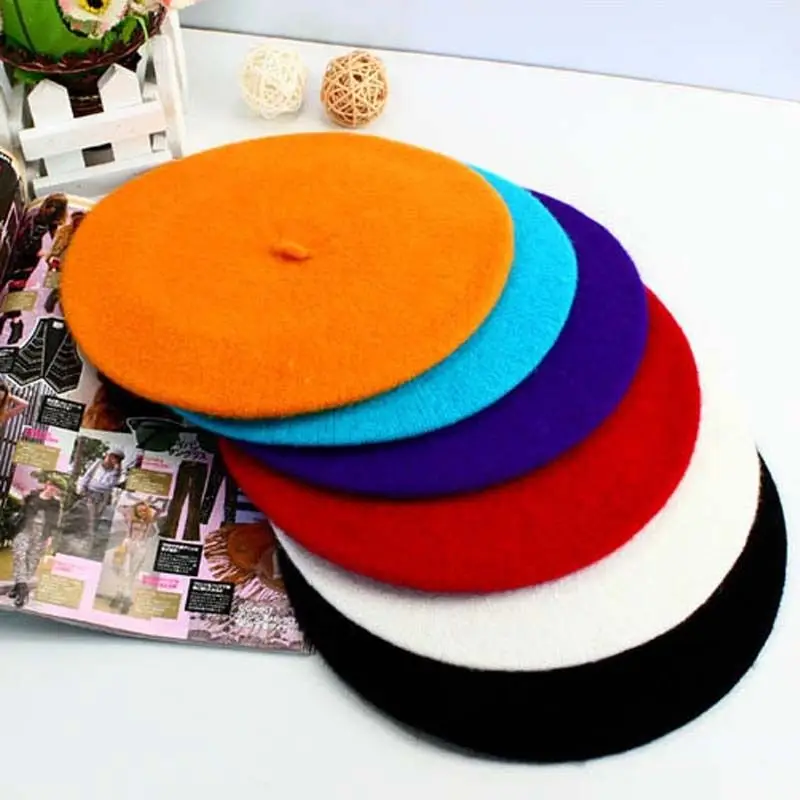 Женская кепка для бега французская шляпа берет шерсть плоская путешествий