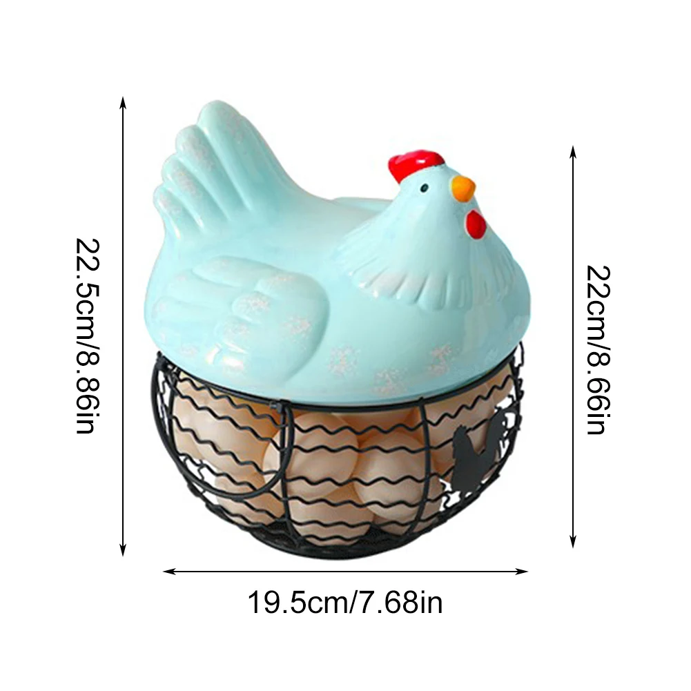 Керамический Железный Держатель для яиц корзина из проволоки курицы креативная