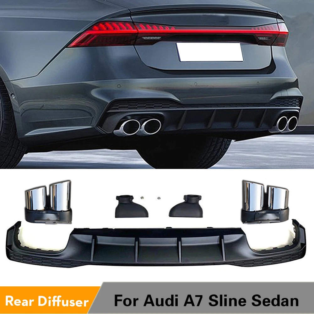 Бампер задний диффузор губа для Audi A7 Sline 4 двери 2019 2020 Автомобильный