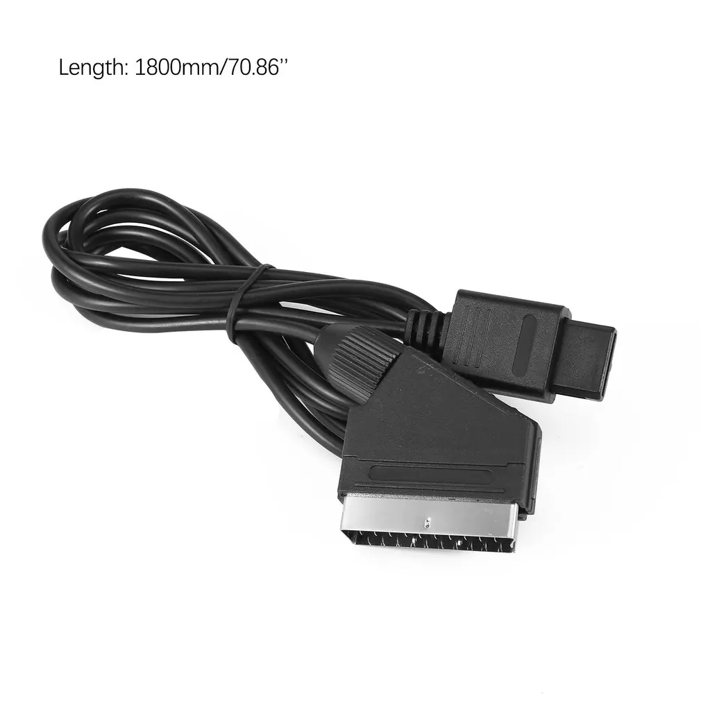 

1.8m PVC RGB Scart Video AV Cable Cord Lead For PAL Super Nintendo N64 SNES(NOT FIT NTSC)