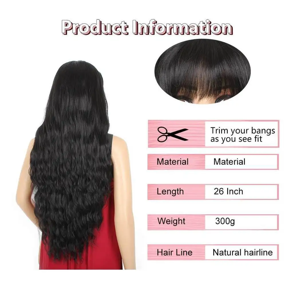 

Synthetic Lace Front Wig Long Straight Wave Wig Black #360 Hair Color Natural Wave Futura Hair Cynthia Lace Women's Wigs