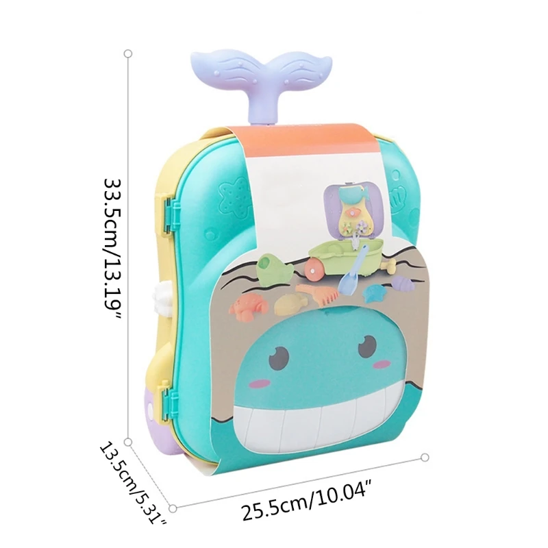 

Y4UD Colorful Sandpit Toy Sandbox Tool with Shovel Interactive Sand Playing Kit Beach Toy Sand Toy with Starfish Crab Model