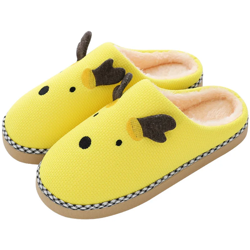 

Couple Shoes Female Plush Home Slipper Women Cute Cartoon Slip On Soft Indoor Flats Plus Size Winter Warm Shoes Zapatos Mujer 20