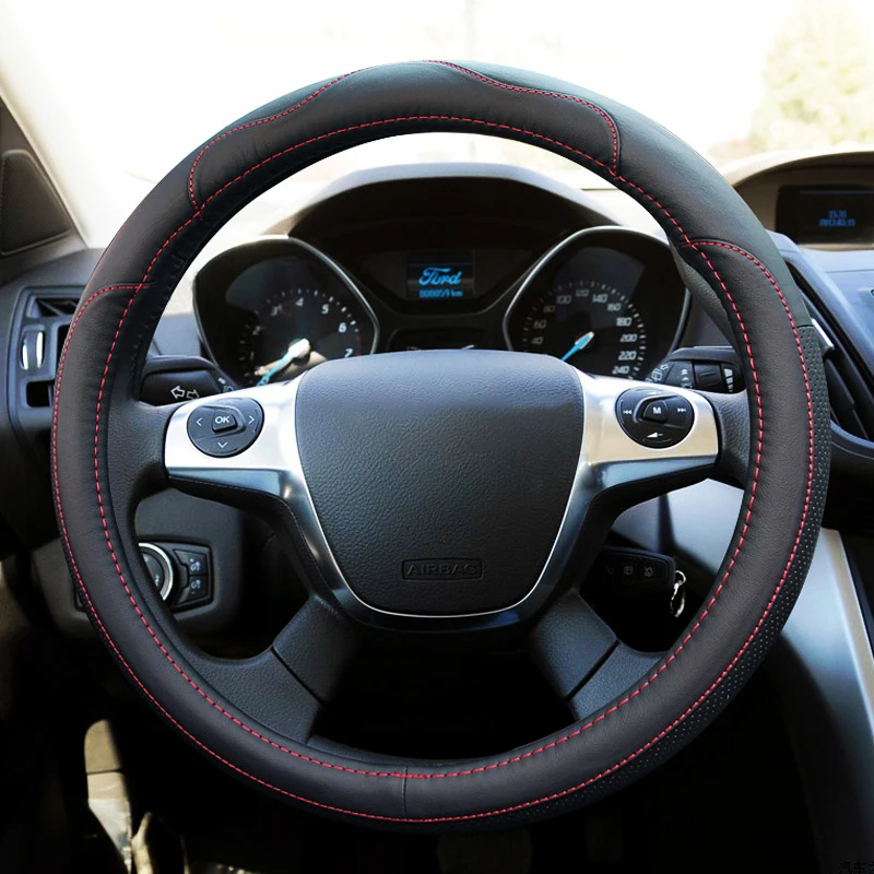 Чехол на руль для Ford Focus 2 3 Fiesta Mondeo Kuga Ranger Fusion Transit Mustang Escape|steering wheel cover|wheel coverwheel steering