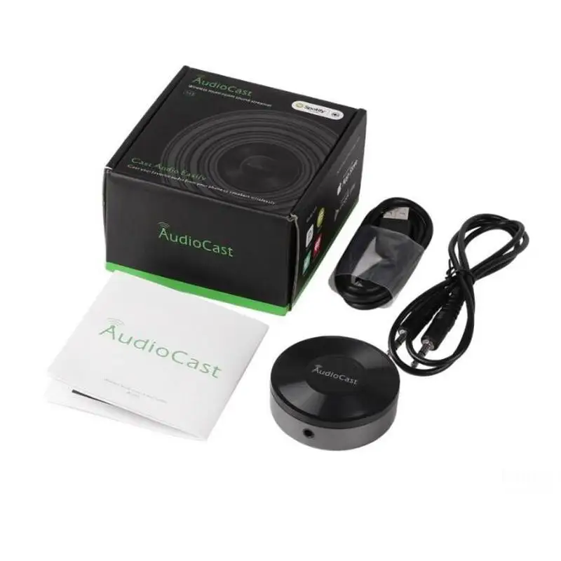 Беспроводной музыкальный стример AudioCast, Wifi музыкальный приемник, многокомнатный звуковой стример, Spotify Airplay, переходник DLNA для музыки и динамика