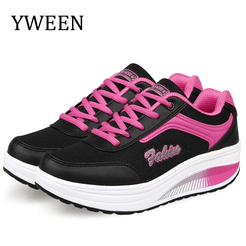 Кроссовки женские на платформе дышащие водонепроницаемые танкетке повседневная