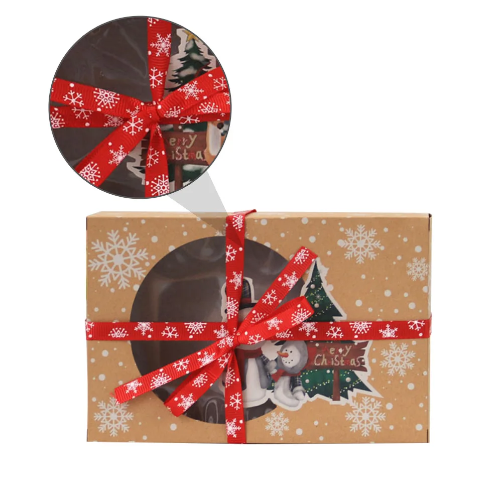 24 шт шикарная модная декоративная коробка из крафт-бумаги для упаковки печенья