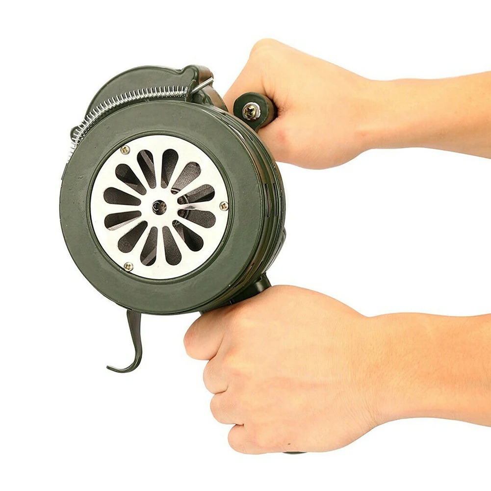 

Hand Crank Siren Horn 110dB Manual Operated Metal Alarm Air Raid Emergency Safety JHP-Best