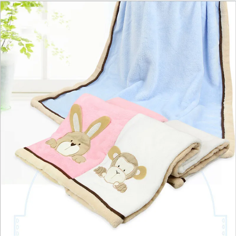 

2022 High Quality Baby Blanket Infant Thicken Flannel Swaddle Envelope Stroller Cartoon Blanket Newborn Baby Bedding Blankets