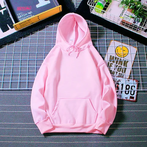 Women Hoodie Long Sleeve Hooded Collar Solid Color Splicing Big Pocket Loose Casual Pullover Spring Autumn Fashion Wild Tops