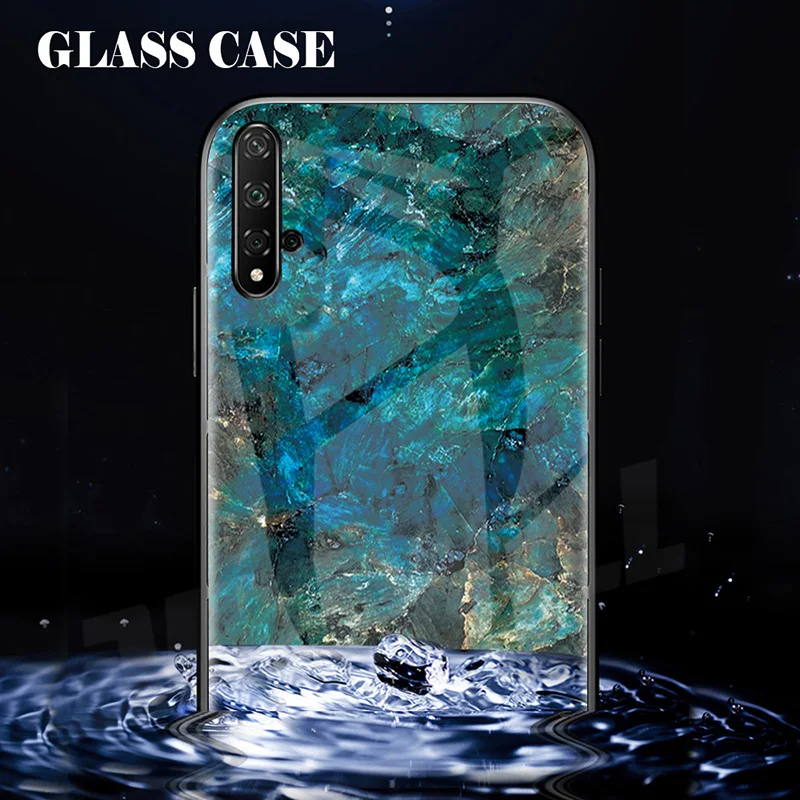 Чехол для Honor 20 стеклянный чехол huawei роскошный градиентный 9 H закаленное стекло