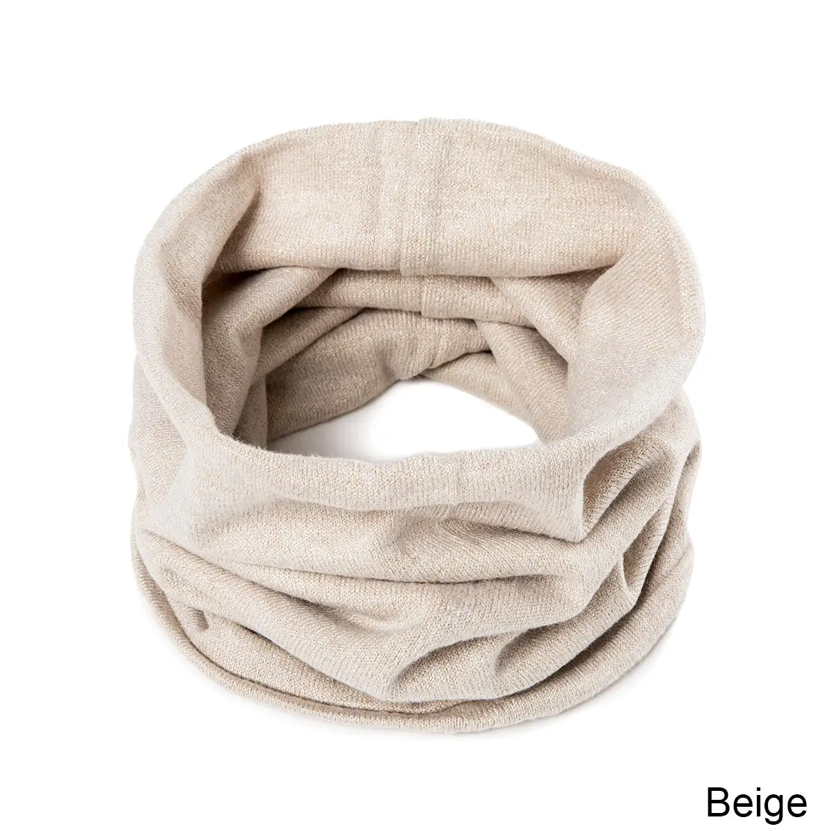 beige YEABIU женский Модный зимний теплый мягкий вязаный хлопковый шарф-хомут унисекс шарф-шаль-кольцо - Цвет: beige