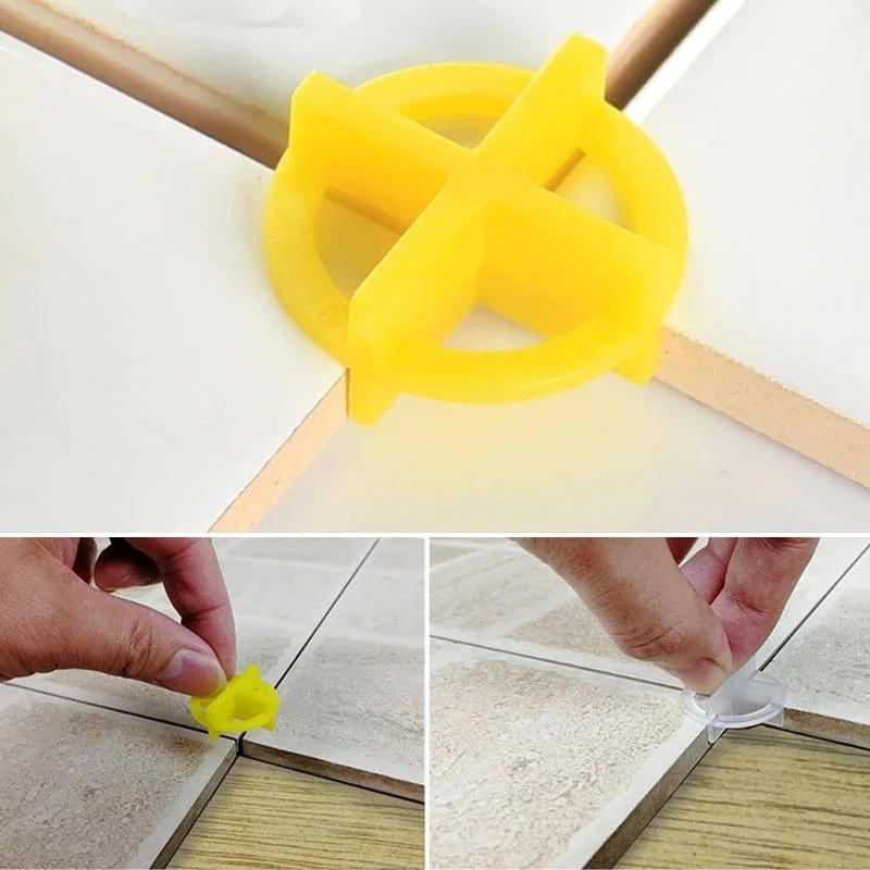 

100Pcs Double Size Tile Cross Wedge Positioning Leveling System for Floor Wall Tile Gap Leveling System Construction Tool