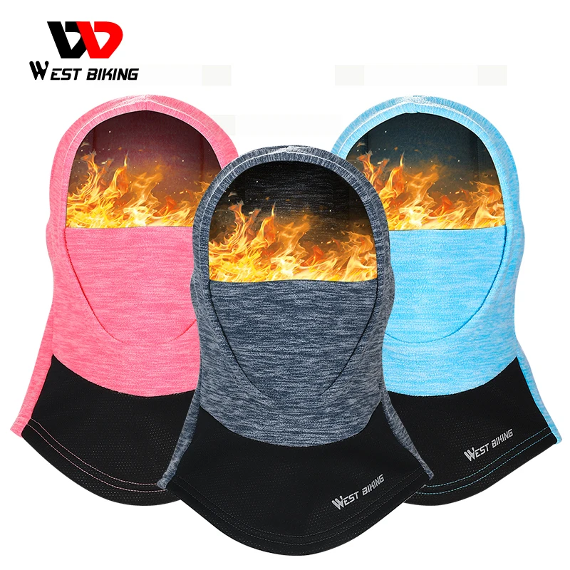 

WEST BIKING Winter Windproof Children Teenagers Cycling Cap Thermal Fleece Balaclava Ski Bike Motorcycle Neck Warmer Helmet Hat
