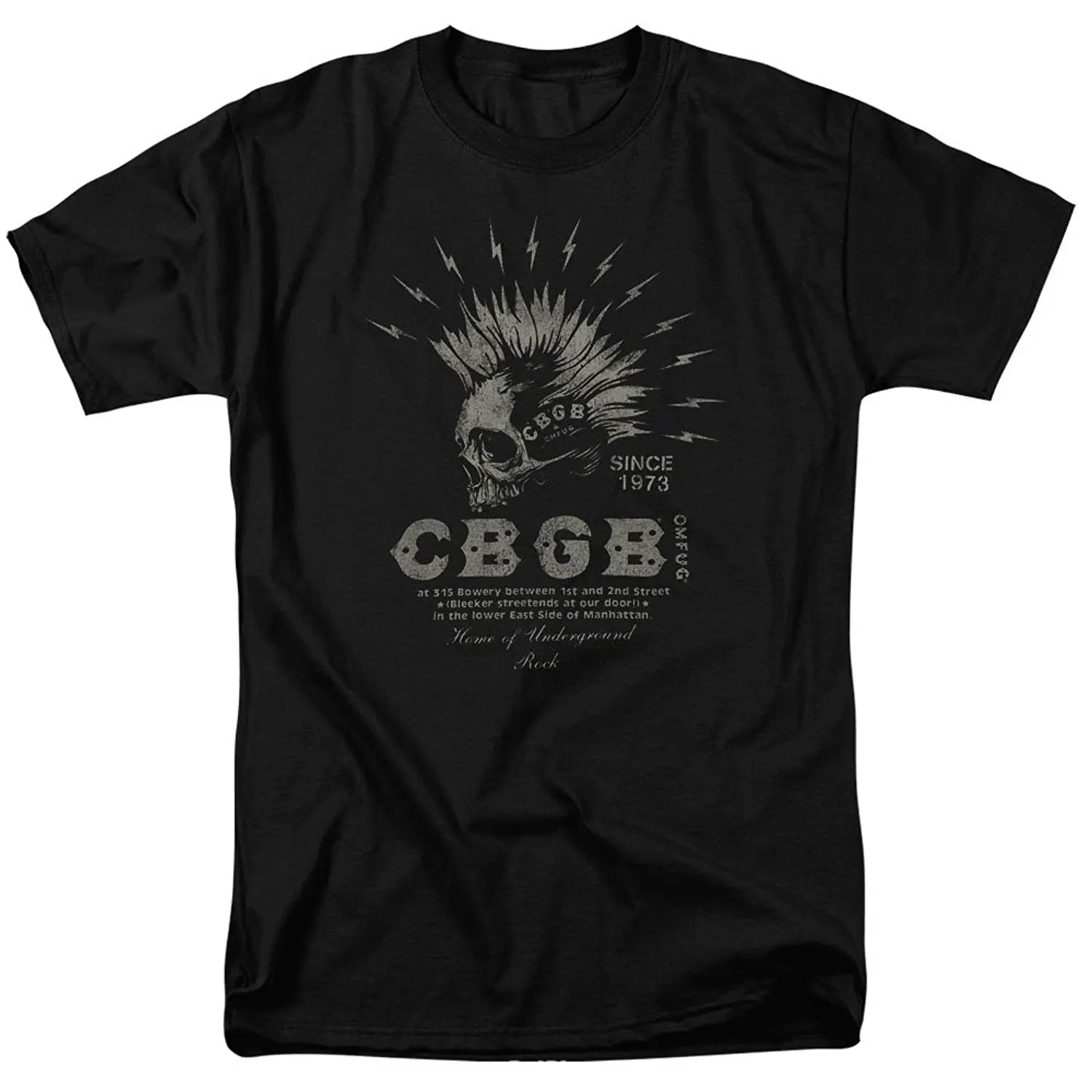 

2019 New Summer High Quality Tee Shirt Popfunk CBGB New York Rock Club T Shirt & Exclusive Stickers Cool T-shirt