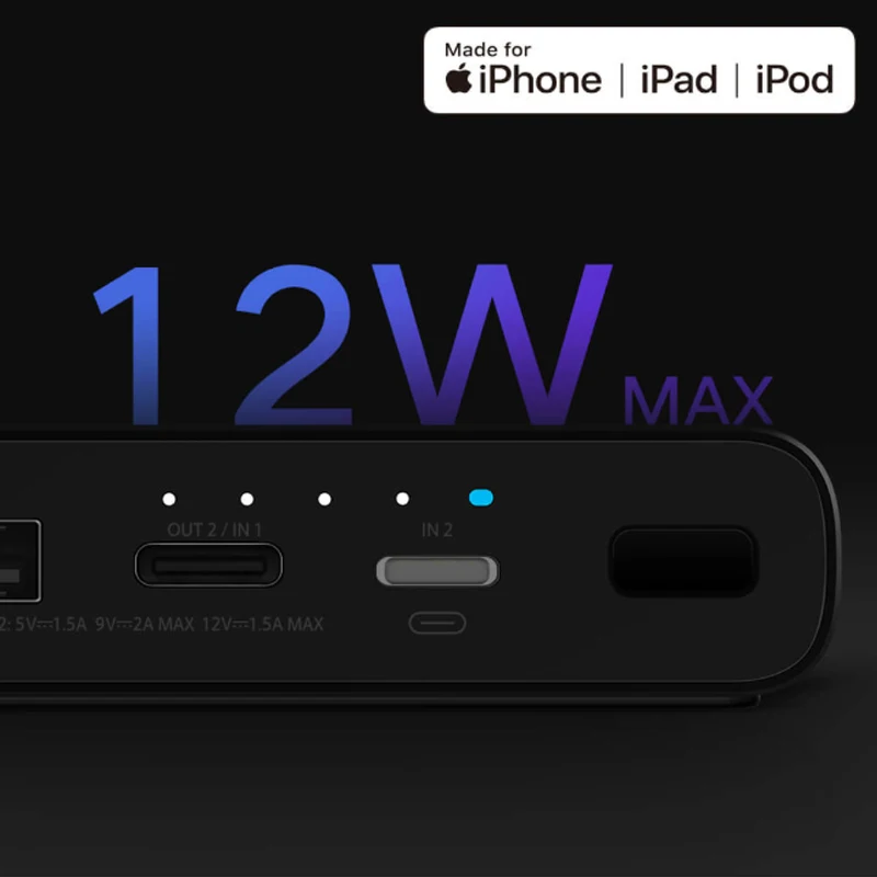 Xiao mi 10000 мАч Беспроводной внешний аккумулятор Z Освещение USB C 18 Вт макс 10 Qi