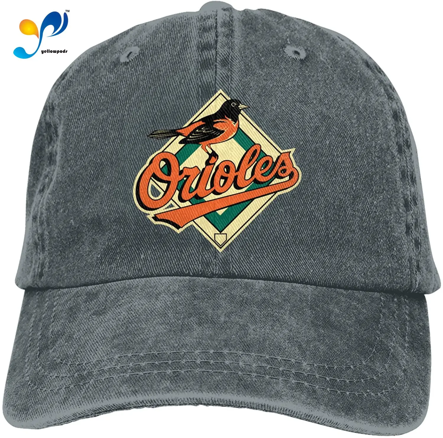 

Baltimore Baseball Oriole Sandwich Cap Denim Hats Baseball Cap Adult Cowboy Hat