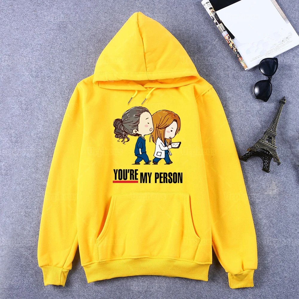 

Greys Anatomy Hoodie You Are My Person Funny Hoodie Sweatershirt for Best Friend Gift Pullover Nurse Print Hoodie