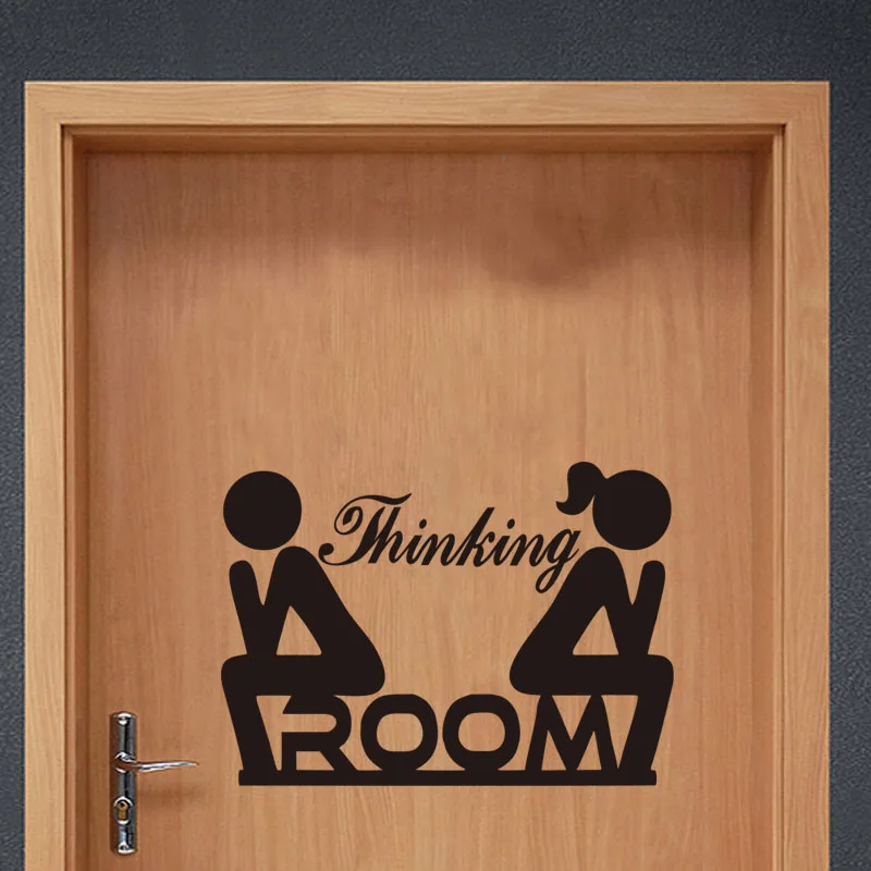 Виниловые наклейки на стену Забавный дневной знак мужские и женские в туалете